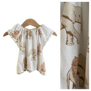 Milkbarn Elephant Tutus Organic Bamboo Top